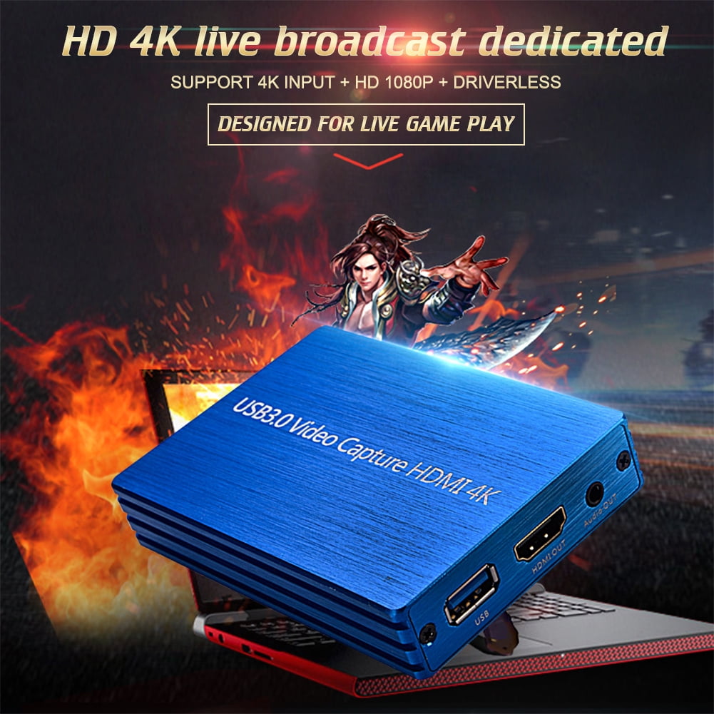 Famure Video Capture 4K HDMI Capture Card Box USB3.0 Drivefree Game