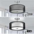 thumbnail image 3 of Depuley 3 Light Black Modern Dimmable Flush Mount Ceiling Light Drum Ceiling Light Close to Ceiling Light for Living Room Bedroom Kitchen Dining Hallyway, E26 Socket, 3 of 6