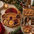 thumbnail image 5 of Santa Claus Serving Platter with Divided Tray, Snack & Dessert Wooden Food Tray, Cute Charcuterie Board for Holiday Parties, Cheese, Fruits, Candy Display,Christmas Decor(C), 5 of 7