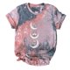 thumbnail image 3 of Camiseta con estampado de sol y luna para mujer, camiseta de manga corta con cuello redondo, camiseta informal divertida y bonita para chica adolescente OAVQHLG3B Store  lin121212, 3 of 4
