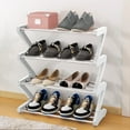 thumbnail image 3 of Étagère de Rangement pour Chaussures en Forme de Z à Plusieurs Niveaux, Étagères Ajustables pour Maison, Bureau, Assemblage Compact, Cadre Résistant à la Rouille, 3 of 6
