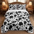 ZWPINITUP Cow Print Decoration 3 Pieces Easy Care Coverlet, Polyester ...