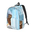 thumbnail image 1 of Easygdp Funny Cat Taking a Bath Mochila de Lona Resistente para Laptop, Compatible con Laptops de 15 a 17 pulgadas, Ideal para Escuela, Trabajo y Viajes-Medium, 1 of 5