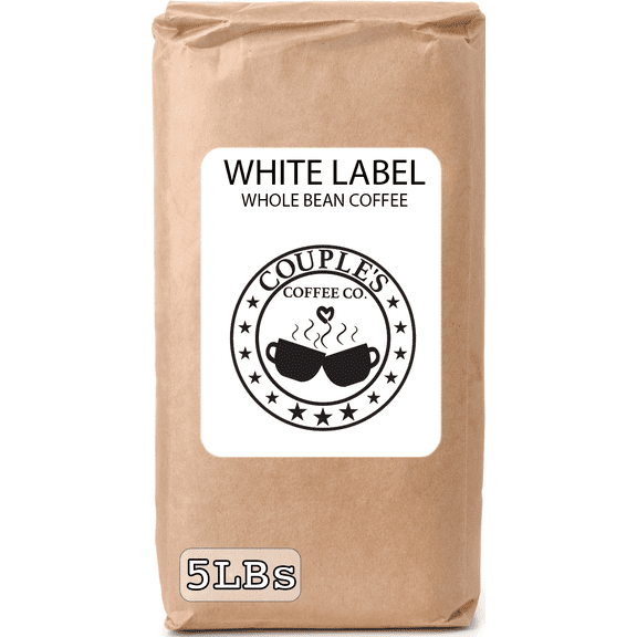 Whole Bean, White Label, Medium Roast, 5 lbs