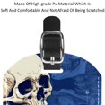 thumbnail image 4 of Square 2Pack PU Leather Skeleton Cruise Luggage Tag with Privacy Cover and Name ID Tag for Travel Handbags Backpacks Luggage Tags, 4 of 6