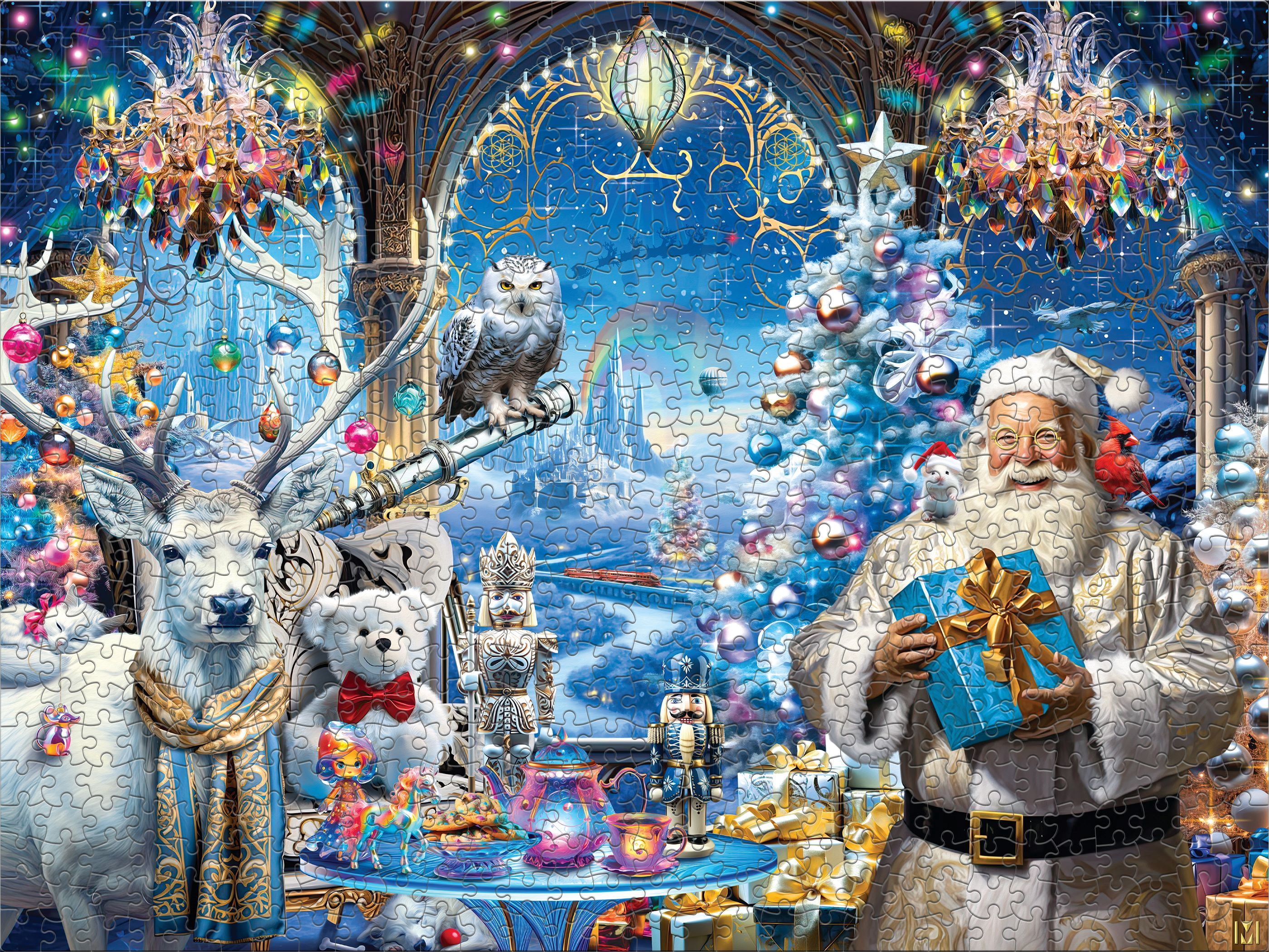 Ceaco Magical Christmas Time Glitter (Michael David Ward) 750 Piece Interlocking Jigsaw Puzzle