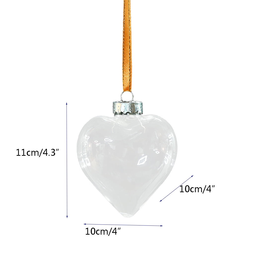 12 Pcs Clear Plastic Ornaments 4" Clear Christmas Ornaments Balls Plastic Fillable Christmas Ball Ornaments Set DIY Clear Ornament Balls for Crafts,Christmas Tree,Xmas decor,Birthday,Wedding Party