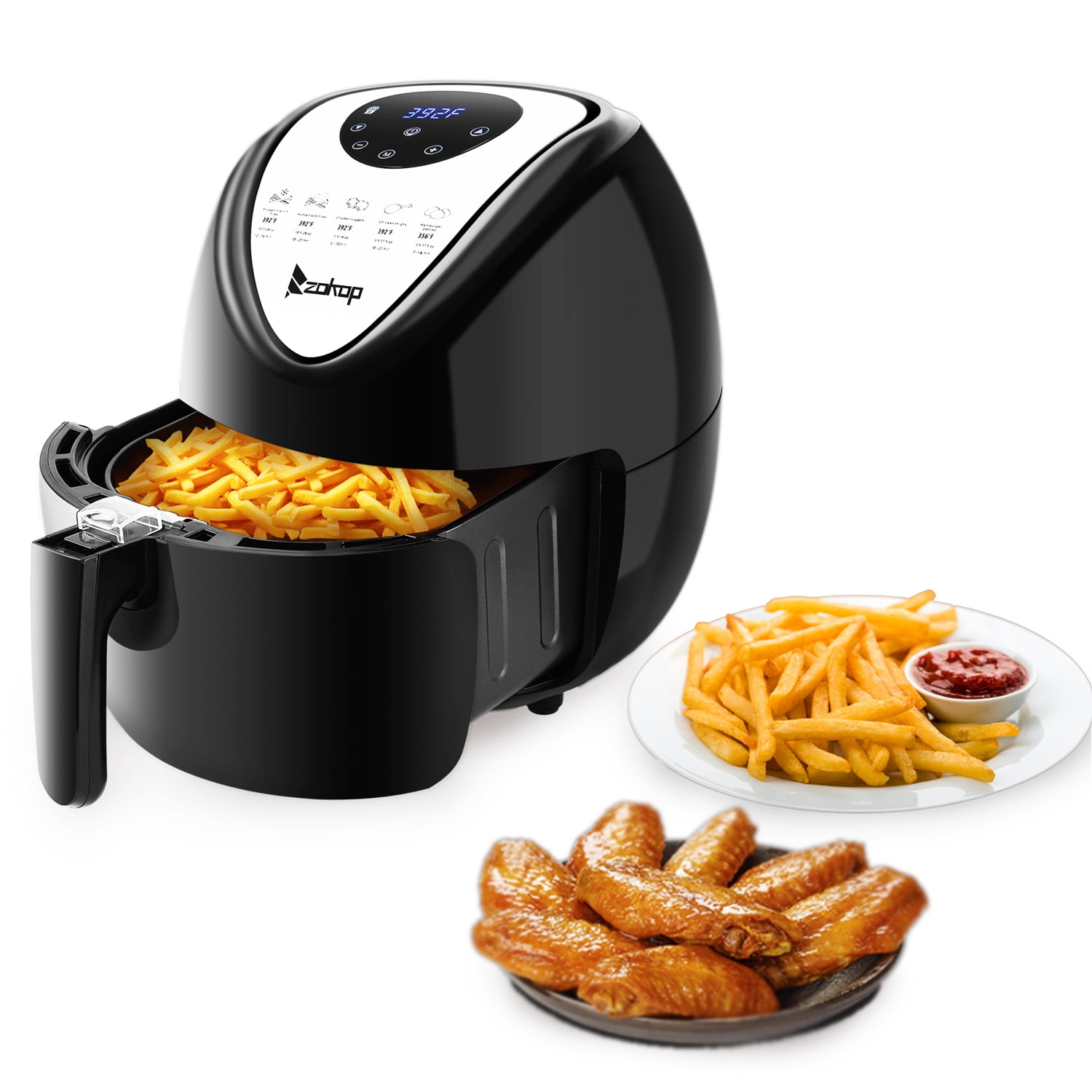 Air Fryer, 1800W Fast Electric Hot AirFryers, Cold Rolled Steel PP