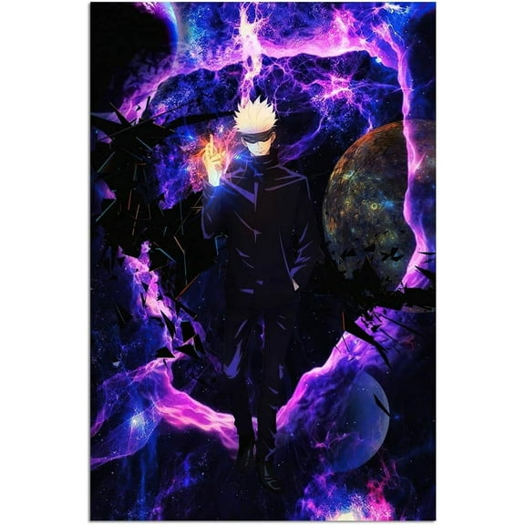 Jujutsu Kaisen Manga,Gojo Satoru,Canvas Wall Art For Living Room Decor Aesthetic Vintage Posters & Prints Space Poster Rock Posters Wall Art Set Retro Poster Trendy Decor Unframed 12x18 inches