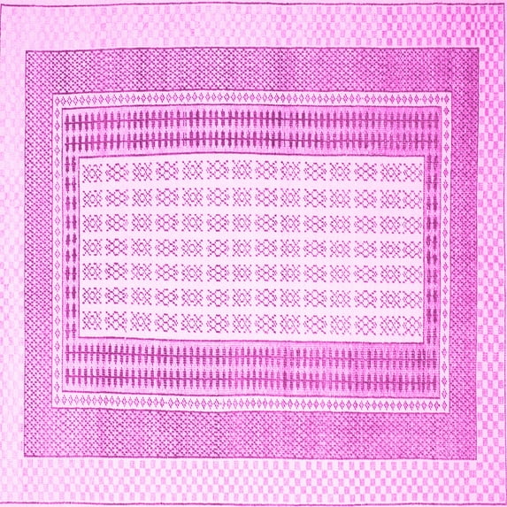 Ahgly Company Indoor Square Southwestern Pink Country Area Rugs, 8' Square