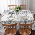 thumbnail image 3 of Gray Eucalyptus Table Cloth Waterproof Tablecloths, Spring Summer Farmhouse Leaves Watercolor Tablecloth Dining Table Cover for Kitchen Party Tabletop Outdoor, Rectangle Tablecloth 60x84 Inch, 3 of 9