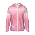 thumbnail image 2 of Lsque Sparkly Pink Glitter UPF 50+ Lightweight Sun Protection Men's Women's Long Sleeve Shirt, Hoodie Performance -XX-Large, 2 of 9
