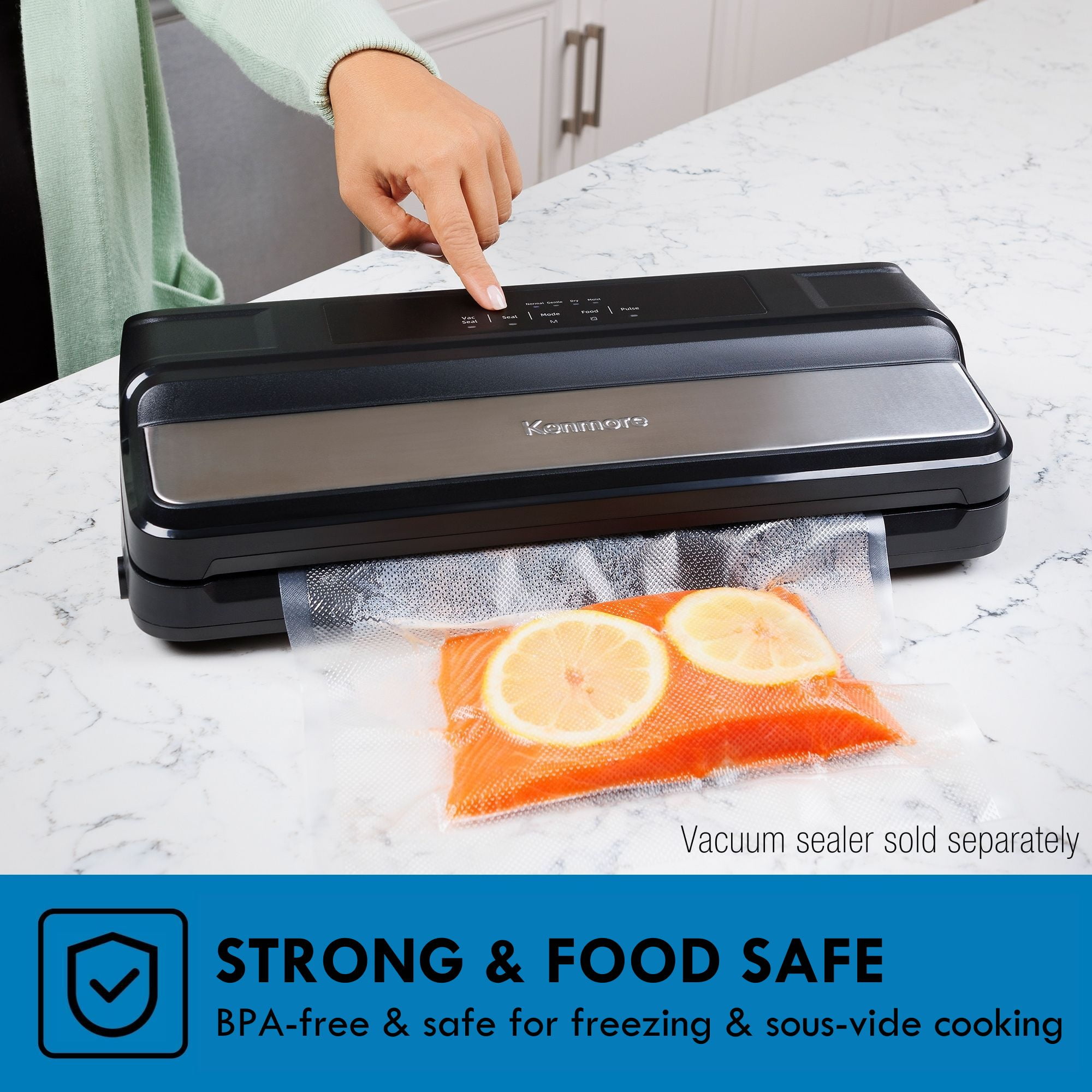 Kenmore Vacuum Sealer Bag & Roll Variety Pack (57 Piece Assortment)