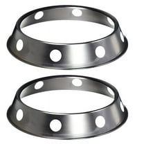 2PCS Stainless Steel Wok Ring Metallic Round Bottom Wok Rack 10.43X11.8Inch Universal Size Inch for Stove Fry Pans