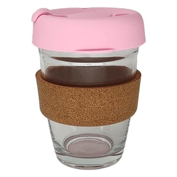 Artisan-Blown Design Reusable Cup, Thermal Silicone Sleeve, Toughened Glass Cup For A Taste Of Luxury (12oz / 341ml)