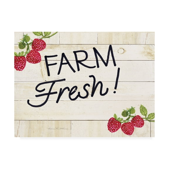 Trademark Fine Art 'Life on the Farm Sign I v2' Canvas Art by Kathleen Parr McKenna