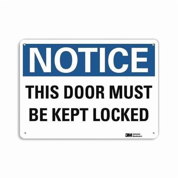 Lyle Notice Sign,10 in x 14 in,Aluminum U5-1553-RA_14X10