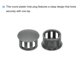 thumbnail image 4 of Uxcell 64Pcs 14mm Tapones de agujero redondos de nylon gris oscuro, 4 of 6