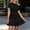 Black, variant on QUNYINEY Red Dresses for Women Summer Short Sleeve Mini One Shoulder A Line Dress Ruched Loose Fit Ruffle Dresses