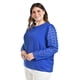 thumbnail image 1 of Blusa de mangas con relieve Roman Fashion /Tallas Extras, 5107 (Azul rey) azul 42, 1 of 7