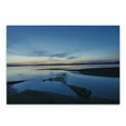 thumbnail image 1 of Yellowstone Cutting Board, Lake Horizon Clear Sky Mother Earth Natural Landmark Tree Branch Dawn Picture, Decorative Tempered Glass Cutting and Serving Board, Small Size, Blue Orange, by Ambesonne, 1 of 1