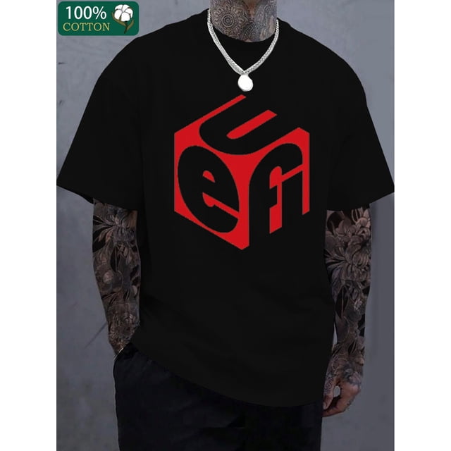 Camiseta de algodón grueso de 220 g con estampado gráfico, estilo boutique, para hombre, informal, de manga corta y cuello redondo.