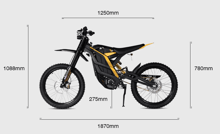 79Bike Falcon Pro Electric Dirt Bike,10000W(Peak) Mid-Mounted Motor,53 MPH 410 N.m,72V/35Ah Battary Off-Road Electric Motorcycle