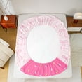 thumbnail image 5 of Feelyou Princess Ribbon Bow Queen Sheet Sets, Pink Donut Initial X Bed Set, 4 Pieces, 5 of 7