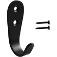 thumbnail image 3 of 12 ganchos negros para pared, ganchos resistentes para colgar abrigos, ganchos sin óxido, montados en la pared con tornillos para llaves, toallas, bolsos, tazas, sombreros, interiores y exteriores., 3 of 5
