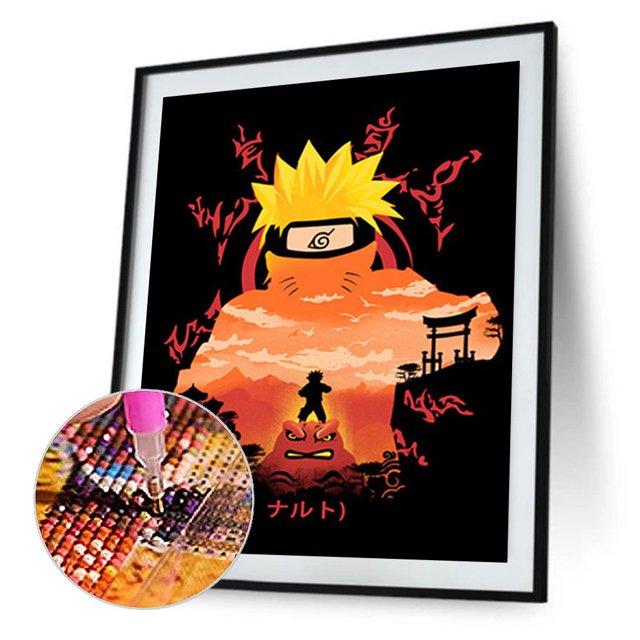 Cuadros Decorativos 5D bricolaje cuadrado completo taladro diamante pintura Uzumaki Naruto decoración del hogar (ZQF9271) Wdftyju embutido en tela