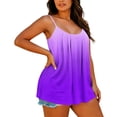 thumbnail image 2 of SwiftWear Women's Plus Size Camisole Spaghetti Strap Tank Top Pleated Loose Scoop Neck Gradient Summer Tunic Top for Casual Daily Wear, 2 of 6