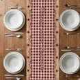 thumbnail image 6 of Western Texas Star Vintage Table Runner - 90 Inch Long, Kitchen Dining Table Runner Dresser Scarves, Rustic Wreath Wood Red Plaid Farmhouse Decor for Coffee Tables Wedding Party Banquet, 6 of 8