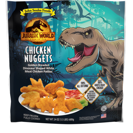 John Soules Foods Jurassic World Chicken Breast Nuggets, 24oz (Frozen)