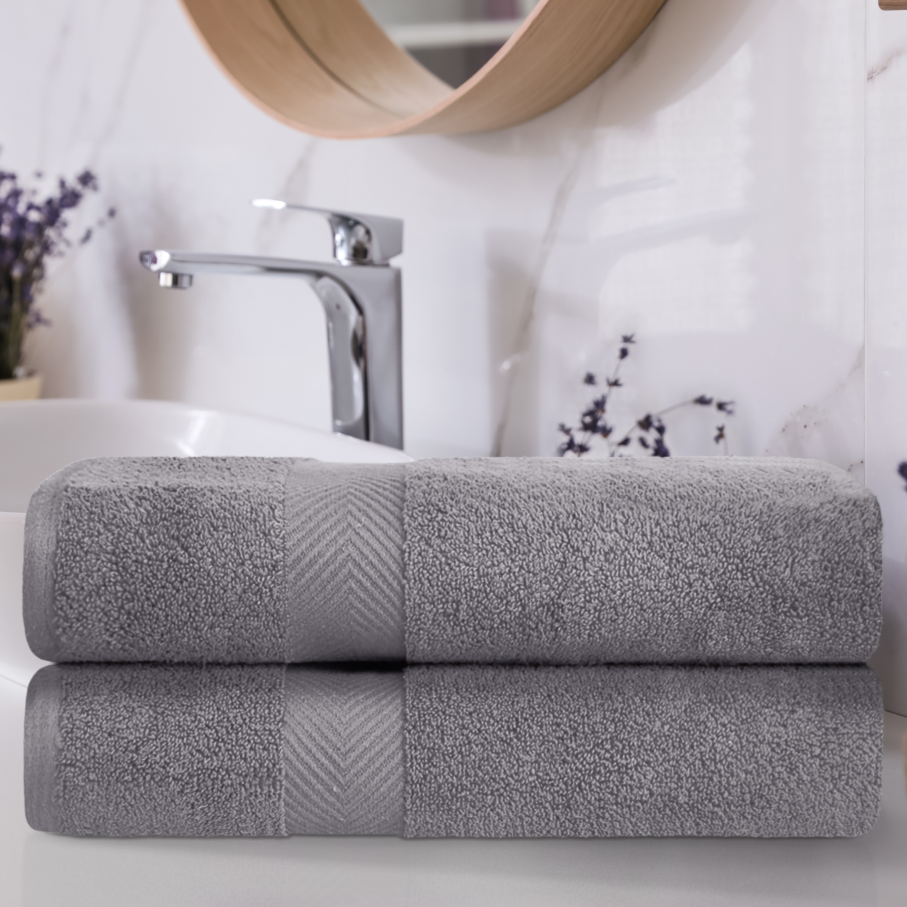 Toalla Pie De Baño Gris Karsten Juliet 19x32'' - Jumbo