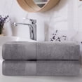 thumbnail image 2 of BNM Zero Twist Cotton Bath Sheets Set of 2, Gray, 2 of 4