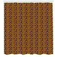 thumbnail image 3 of Ambesonne Abstract Shower Curtain, Cheetah Skin Look Motif, 69"Wx84"L, Orange and Charcoal Grey, 3 of 3