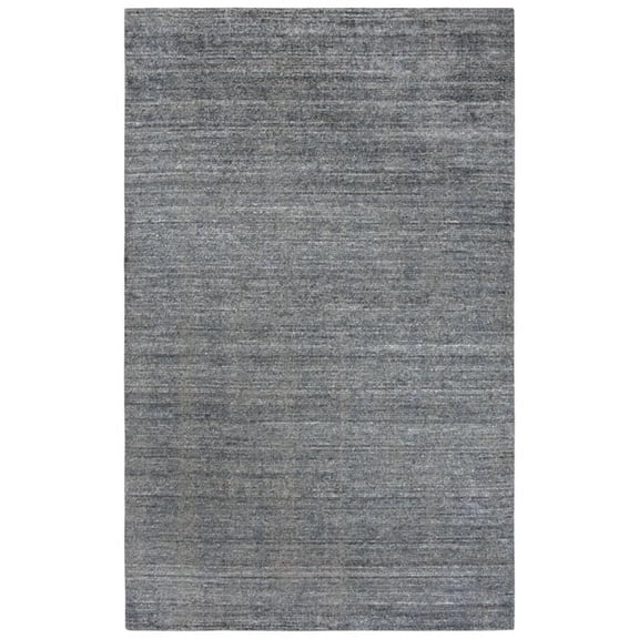 Alora Decor Demure 9' x 12' Solid Denim /Blue Hand-Loomed Area Rug