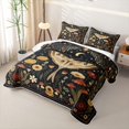 thumbnail image 3 of Homewish Boho Moth Twin Quilt Set, Hippie Flower Mushroom Twin Coverlet Set, 2 Pieces 1 Bedspread and 1 Pillowcase, 3 of 7