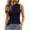 #0264-Navy, variant on Shihyeh Women Solid Color Ribbed Round Neck Sleeveless Tank Top Slim Fit Casual Basic Vest for Layering Summer Daily Wear Workout