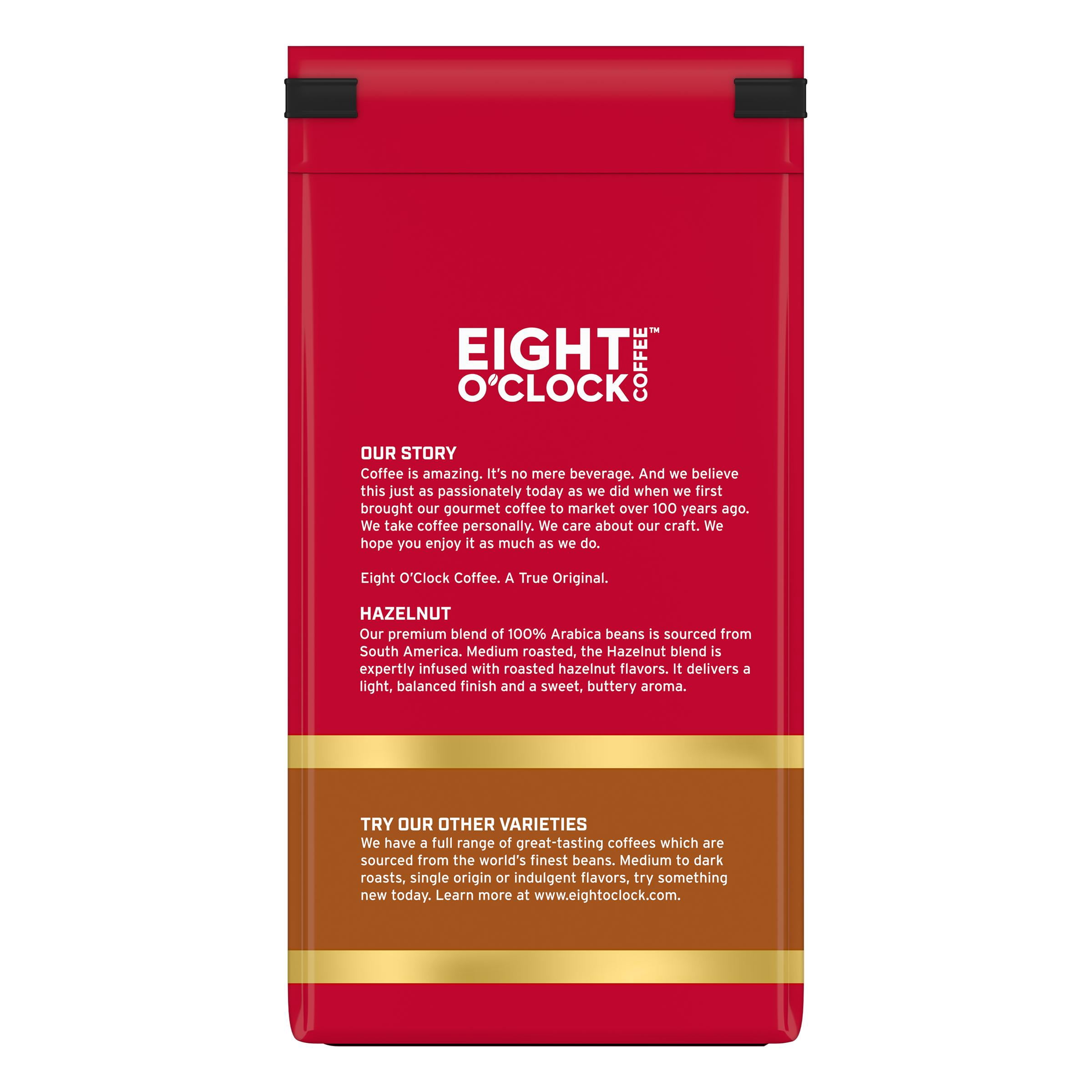 (2 pack) Eight O'Clock Coffee Hazelnut Ground Medium Roast Arabica Coffee 10 oz