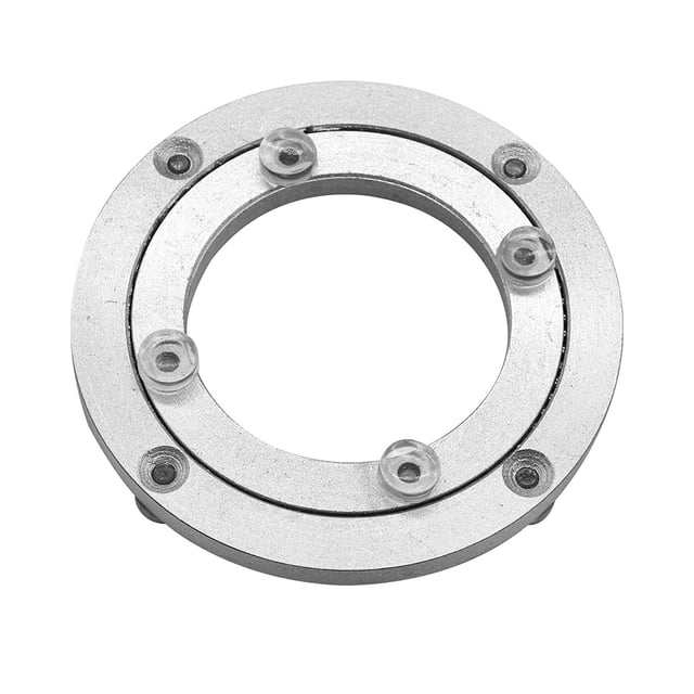 Plato giratorio de aleación de aluminio resistente con rodamiento giratorio, plato giratorio de mesa de comedor redondo liso para mesa de servicio, feria comercial. JM