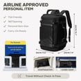 thumbnail image 2 of SYCNB Travel Backpack for Women & Men with Large Capacity, Airline Approved Carry On Personal Item Bag for Travel Business Trips, 3-Way Carry Weekender Overnight Laptop Bag Fit for 15.6", Black, 2 of 9