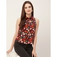 thumbnail image 2 of Moomaya Printed Sleeveless Casual Shirt, Womens Cotton Button Down Summer Tops, 2 of 9