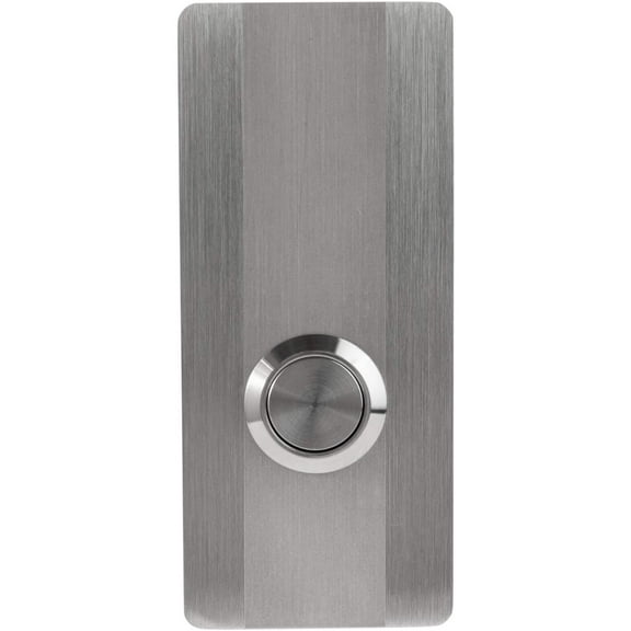 Modern Stainless Hardware R4 Stainless Steel Doorbell Button, 1.37” x 3.14” x 5/32”, 4mm Thick