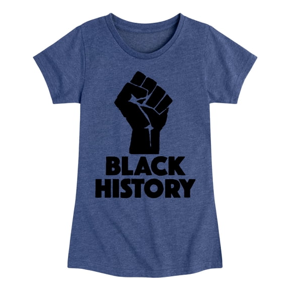 Instant Message - Black History Power - Toddler and Youth Girls Short Sleeve T-Shirt