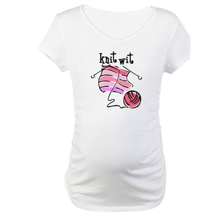 

CafePress - Knit Wit Maternity T Shirt - Cotton Maternity T-shirt Cute & Funny Pregnancy Tee