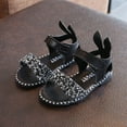 thumbnail image 5 of UngA Toddler Girl Dress Shoes Toddler Flower Girl Sandals Girl Summer Dress Shoes Toddler Little Kid Wedding Party Princess Shoes(Black,Size 10), 5 of 6
