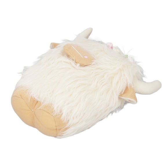 Plush Cattle Doll, Lifelike Add Visual Interest Highland Cow Plush Doll Faceless Exquisite for Office for Living Room White