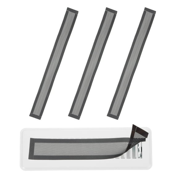 Uxcell 4Pcs Magnetic Floor Vent Covers, Floor Register Cover Mesh Air Vent Screen Filters, Great for Home (Black, 14-Inch x 2-Inch)