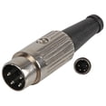 thumbnail image 1 of DELTRON ENCLOSURES - 4 Pin Nickel Standard DIN Plug, 1 of 1